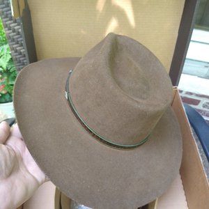 Men's Stetson Sawtooth  Western Hat, Buffalo Fur line Size 7